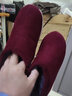 红青百年冬季棉鞋男女加绒加厚中老年厚底防滑居家办公室保暖拉链高帮棉鞋 黑色侧拉链 40 （适合38的脚穿） 实拍图