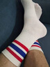 港风小众条纹彩虹长袜子男女个性潮流高腰长筒高筒袜配工装裤马丁靴街拍高帮潮牌ins街头潮袜元点元创 4双红蓝条纹 男女可穿/36-43码 实拍图