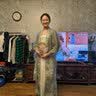 督型百里茗卿原创绿箩汉服成人女宋制印花长干寺齐腰百褶裙日常马面裙 全套(褙子+吊带+百褶裙) 2XL 实拍图
