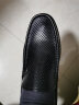 沙驰（SATCHI）男鞋 镂空透气弹软缝线底真皮一脚蹬正装皮鞋 商场同款 黑色 39 晒单实拍图