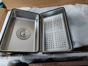 悍高（HIGOLD）厨房304不锈钢手工纳米水槽双阶梯水槽套餐洗碗池洗菜盆水槽套装 宽边75*48-裸槽 实拍图