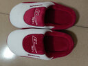 回力棉拖鞋男秋冬时尚居家室内家用保暖防寒加绒厚底防滑冬季情侣拖鞋 红白色 36-37【适合35-36的脚穿】 实拍图