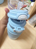 爱舒贝（AISHUBEI）简约保温杯女生高颜值双饮水杯大容量316不锈钢孕妇产妇吸管杯子 蓝色500ml+小狗金属贴+立体贴+杯刷 实拍图
