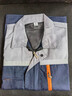 维菲黎秋冬透气耐磨工作服短袖套装男夏天汽修服电工衣服工厂车间劳保服定制工程服企业厂服定做春秋上衣 藏蓝灰肩 春秋套装 175/XL 实拍图