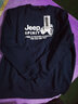 吉普（JEEP）卫衣男春秋新品男士大码纯色长袖圆领T恤运动休闲时尚棉质 加绒款 深蓝 6561B 3XL （建议165-180斤） 实拍图