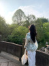 俞兆林（YUZHAOLIN）格子衬衫女2024春夏季新款韩版开衫外套宽松小个子衬衣女 薄荷清新绿 M 晒单实拍图