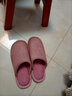 merdor日式棉拖鞋女秋冬季室内冬天情侣保暖地板拖鞋男士居家用防滑软底 红色 38-39 实拍图