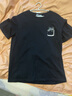 雪中飞短袖t恤男2025新款夏季纯棉宽松半袖男士百搭印花体恤衫夏装上衣 黑色2855F L 175/92A 实拍图
