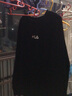 FILA 斐乐女装卫衣男女同款套头卫衣秋冬情侣款休闲加绒保暖长袖上衣 正黑色-BK 2XL 185/104A/XXL 实拍图