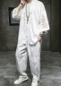 NASALIKE联名潮牌中国风社会小伙男装冰丝唐装汉服复古中式套装两 白色 L 晒单实拍图