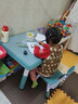 希伯熊 儿童桌椅套装塑料幼儿园小桌子宝宝学习吃饭游戏小孩画画可升降 80*60墨蓝2-10岁升降一桌一椅 实拍图