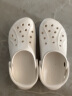 卡骆驰（crocs）洞洞鞋男女鞋 夏季新款户外休闲沙滩涉水鞋耐磨透气防滑拖鞋凉鞋 贝雅卡骆班/白色-深蓝色 M6W8/24cm/38-39 实拍图