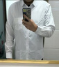 Cszxx大码衬衫男加肥加大胖子宽松纯色防皱免烫长袖白衬衣 职业装 白色 7XL（48）适合260-280斤 实拍图