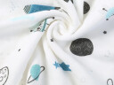 南极人(Nanjiren)婴儿毯子儿童8层纱布被子盖毯浴巾包被幼儿园被子毛巾被儿童空调被120*150 蓝色太空 实拍图