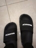 回力韩版凉拖鞋情侣款四季一字浴室居外穿防滑耐磨拖鞋HL1203黑色42码 实拍图