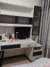 喆逢书桌书柜组合书架一体电脑桌台式轻奢现代简约书房卧室办公学习桌 暖白色书桌+右边柜子 总长140cm 实拍图