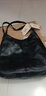 北狐复古真皮托特包简约百搭羊皮单肩手提包多隔层大容量休闲女士斜挎 黑色牛皮 实拍图