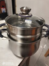 铂力人18/10L不锈钢蒸锅汤锅加厚家用燃气灶蒸煮炖蒸饭神器蒸米饭 【玻璃款】18/10L汤锅 24cm 6.5L 实拍图