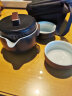 端匠 旅行茶具便携套装一壶两杯黑陶瓷泡茶器随身户外办公带旅行包 粗陶一壶两杯【带旅行包】-黑色 实拍图