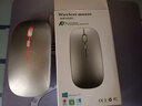 惠简无线鼠标静音可充电式蓝牙双模滑鼠男女生可爱适用苹果惠普华为笔记本电脑办公ipad通用 太空银-[无线充电版]+鼠标垫+充电线 实拍图