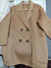OUHEN小个子双面羊毛大衣女 秋冬新款休闲驼色羊毛呢外套呢子大衣 驼色 M（120-140斤） 实拍图