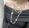 鹿珊伍仿珍珠项链女法式复古高级感轻奢长款毛衣链叠戴颈链妈妈宴会配饰 法式珍珠复古项链【仿珍珠】 实拍图