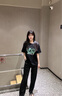 Foss Phil休闲裤男春夏季宽松直筒裤子垂顺感阔腿运动西装裤FPK09黑色M 实拍图