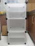 唯良 简易鞋柜门口收纳客厅玄关柜组装防尘树脂膜片多功能宿舍收纳柜 1列6层白色【透明简约款】 实拍图