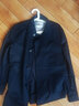 恒源祥羊毛呢大衣男士冬季韩版单排扣毛呢中山装短款含山羊绒风衣外套 藏青 L 实拍图