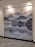 梵帝欧电视背景墙壁画现代装饰新中式山水画沙发壁纸墙布墙纸影视墙壁布 旭日东升E 8D晶雕无缝水晶壁画/平方米 实拍图