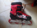 拓呈溜冰鞋儿童全套装成人男女小孩旱冰鞋滑冰鞋轮滑鞋直排轮初学者 红色全闪鞋+护具头盔+配件 L （适合平时鞋码37-41码） 实拍图