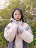 雪茜曼手套女冬季防寒保暖女生手套加厚加绒毛线手套防风可爱触屏手套 实拍图