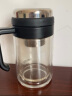 泰福高（TAFUCO）玻璃杯礼盒装 茶杯茶水分离大容量水杯子 480ml 骑士黑 T6179 实拍图