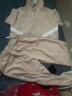 啄木鸟（TUCANO）母亲节中年妈妈夏装短袖t恤中老年人运动套装女夏季洋气大码上衣 卡其色 2XL (建议105-120斤) 晒单实拍图