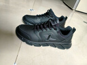 特步男鞋跑步鞋2025秋冬防水皮面鞋子男士轻便休闲鞋黑色运动鞋男户外 【皮面】黑 40 实拍图