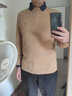 七匹狼【100%纯羊毛】羊毛衫男秋冬圆领套头休闲男装套头男士针织衫毛衣 308(驼色)1D1D60201715 L 170/88A 实拍图