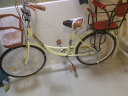 ICOLOUR 亲子自行车女单车轻便代步通勤带娃接送孩子双人座 24寸女神版(米黄色) 实拍图