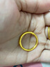 老庙黄金戒指足金光面磨砂古法戒指三生三世素圈指环情侣款对戒送女友 19号 古法款约1g 实拍图