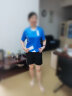 川崎羽毛球服套装男女夏运动速干短袖T恤训练队服K1801 男款蓝色 M 实拍图