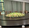酒店圆桌中间摆花仿真花装饰花假花绢花饭店餐桌转盘桌面摆设花艺 温柔蓝色 30cm圆 实拍图