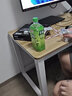 福红龙【现货秒发】电脑桌台式家用现代简约写字桌办公学习简易书桌 浅胡桃色+白架 长120*宽60*高73 实拍图