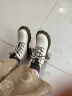 卓诗尼马丁靴女2023冬季女鞋新款英伦保暖棉鞋厚底雪地靴子加绒加厚短靴 米白色（卓诗尼官方短绒） 34 实拍图