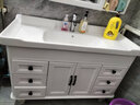 浴美优品碳纤维浴室柜陶瓷一体盆卫生间洗手盆洗脸盆柜组合洗漱台镜柜套装 天空蓝60cm储物镜柜+吊柜+陶瓷盆 实拍图