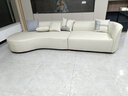 HODW 意式轻奢布艺沙发现代简约客厅小户型异形科技布弧形广东沙发 直排三人位【2.6】猫爪皮 4cm乳胶座包 实拍图