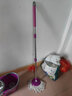 美丽雅旋转拖把 家用免手洗自动旋转甩水地拖 懒人神器甩水拖把桶 魅力紫【共2张布】 实拍图