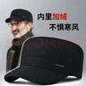 苏木佰（SOMUBAY）老人帽子男冬天加厚平顶帽爸爸帽大头围冬季保暖中老年人鸭舌帽 BQM-2502黑色【带护耳 后封口】 均码 (可调节56-60CM) 实拍图