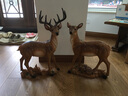 鸿日光辉 庭院户外花园林动物装饰品树脂玻璃钢仿真梅花鹿雕塑摆件 1号鹿一对 实拍图