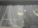 艳阳天（YANYANGTIAN）床帘加蚊帐全封闭遮光一体式布帘学生宿舍寝室上铺下铺女床带支架 星球【2片帘+蚊帐+顶+支架】 宽90*长190*高107(三门) 实拍图
