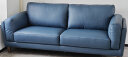 NITORI宜得利家居 家具 沙发客厅头层牛皮高弹力坐深座包 米卡特 三人位 三人位 蓝色 实拍图