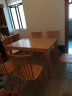 锦巢 餐桌实木餐桌椅组合北欧日式小户型饭桌现代简约长方形餐桌子橡胶木餐厅家具SCMY-2310 原木色（温莎椅） 一桌6椅(1.2米) 实拍图